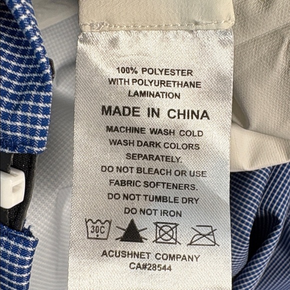 FOOTJOY Dry Joys Hydrolite Golf Rain Zip Blue White Jacket size large - Picture 8 of 8